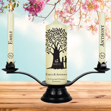 Load image into Gallery viewer, Personalised Wedding Candles Tree Silhouette
