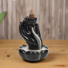 Load image into Gallery viewer, Hand & Lotus Flower Back Flow Incense Burner