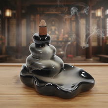 Load image into Gallery viewer, Large Pebbles into Pool Back Flow Incense Burner