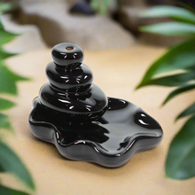 Load image into Gallery viewer, Large Pebbles into Pool Back Flow Incense Burner