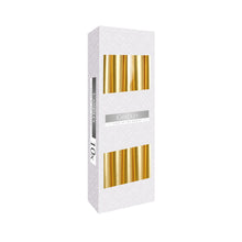 Load image into Gallery viewer, 10 Gold Tapered Dinner Candles