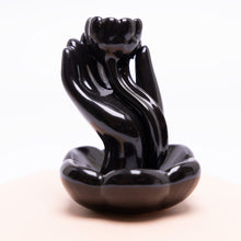 Load image into Gallery viewer, Hand &amp; Lotus Flower Back Flow Incense Burner
