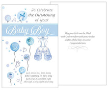 Load image into Gallery viewer, Baby Boy Christening Card – Soft Blue Traditional Design