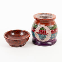 Load image into Gallery viewer, Hamsa Soapstone Oil Burner - 10cm