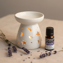 Load image into Gallery viewer, Large Classic White Oil Burner & Lavender Essential Oil