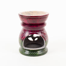 Load image into Gallery viewer, Om & Elephant Soapstone Oil Burner - 8cm