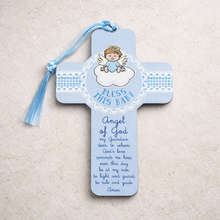 Load image into Gallery viewer, Wood Cross 5 Inch | Guardian Angel Boy