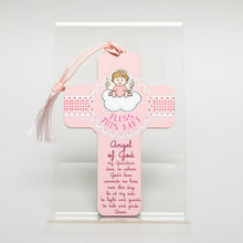 Load image into Gallery viewer, Wood Cross 5 Inch | Guardian Angel Girl
