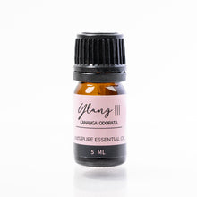 Load image into Gallery viewer, Ylang Ylang III essential oil bottle with pink label on a white background