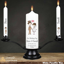 Load image into Gallery viewer, Personalised Wedding Candles Love Hearts