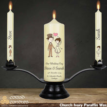 Load image into Gallery viewer, Personalised Wedding Candles Love Hearts