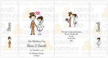 Load image into Gallery viewer, Personalised Wedding Candles Love Hearts