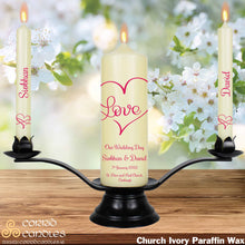 Load image into Gallery viewer, Personalised Wedding Candles Love Infinity