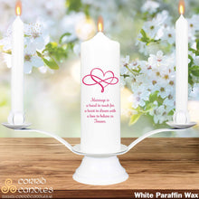 Load image into Gallery viewer, Personalised Wedding Candles Love Infinity