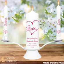 Load image into Gallery viewer, Personalised Wedding Candles Love Infinity
