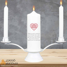 Load image into Gallery viewer, Personalised Wedding Candles Celtic Heart
