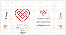 Load image into Gallery viewer, Personalised Wedding Candles Celtic Heart