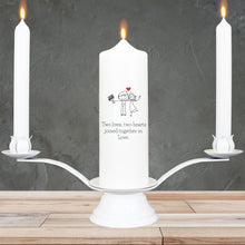 Load image into Gallery viewer, Personalised Wedding Candles Love Doodle