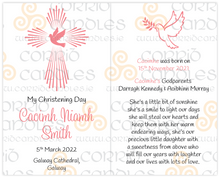 Load image into Gallery viewer, Personalised Christening Candle Pink Dove
