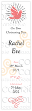 Load image into Gallery viewer, Personalised Oval Christening Candle Pink Dove