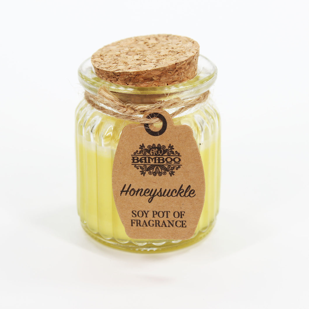 Honeysuckle Scented Soy Wax Candle Pot