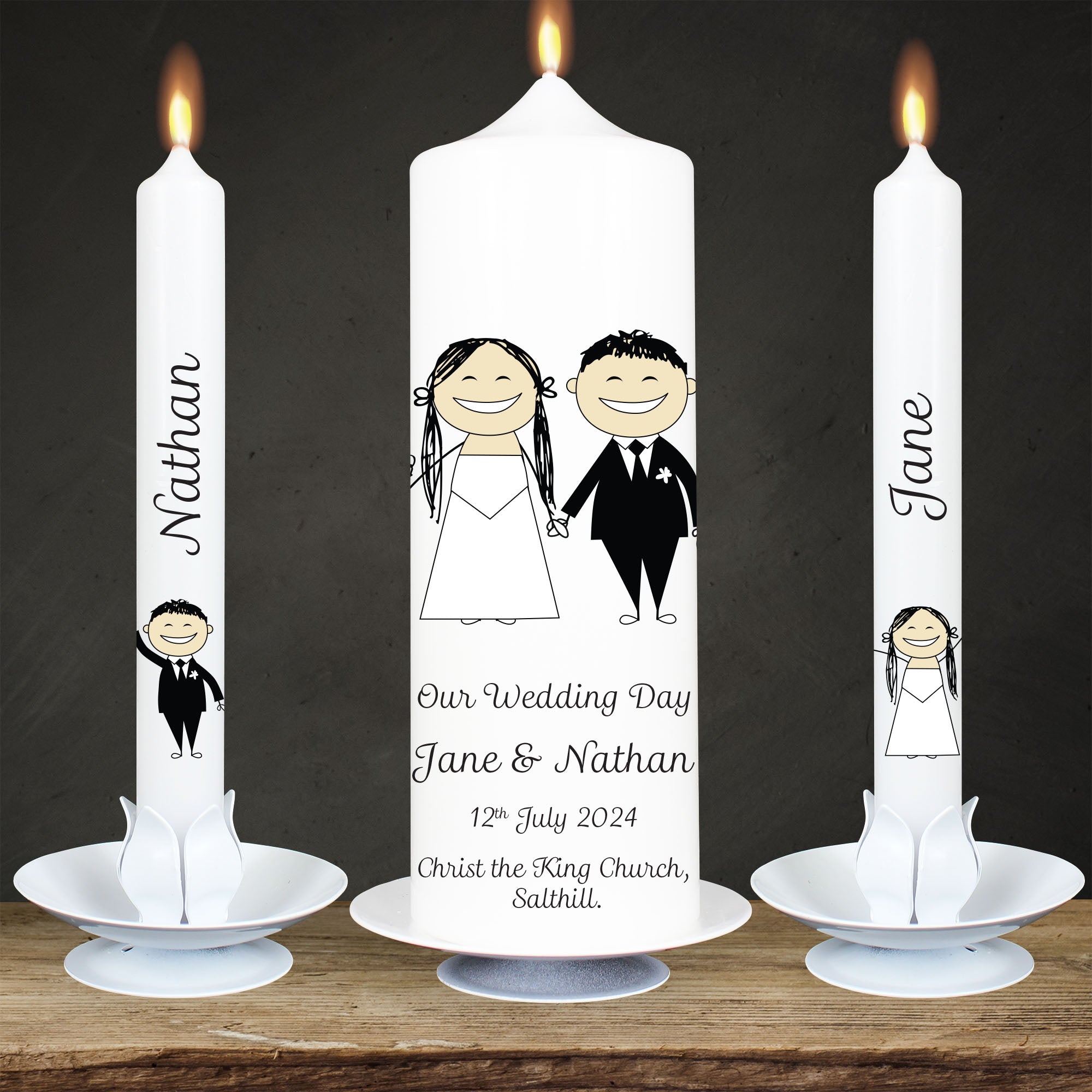Personalized wedding candles 60 photos - Vianawedding.com Personalized wedding candles 60 photos - Vianawedding.com