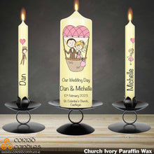 Load image into Gallery viewer, Personalised Wedding Candles Journey
