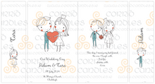 Load image into Gallery viewer, Personalised Wedding Candles Cute Couple