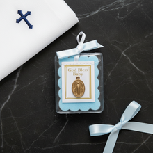 Load image into Gallery viewer, Baby Blessing with Miraculous Medal – Blue
