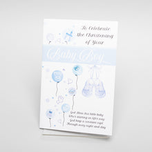 Load image into Gallery viewer, Baby Boy Christening Card – Soft Blue Traditional Design
