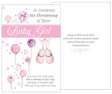 Load image into Gallery viewer, Baby Girl Christening Card – Soft Pink Traditional Design
