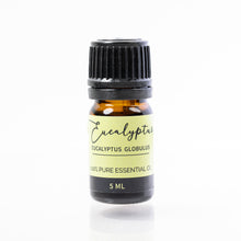 Load image into Gallery viewer, Bottle of Eucalyptus essential oil on a white background
