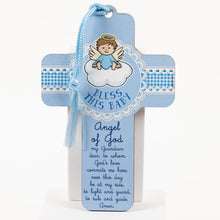 Load image into Gallery viewer, Wood Cross 5 Inch | Guardian Angel Boy
