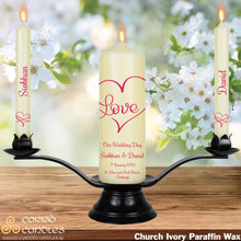Load image into Gallery viewer, Personalised Wedding Candles Love Infinity
