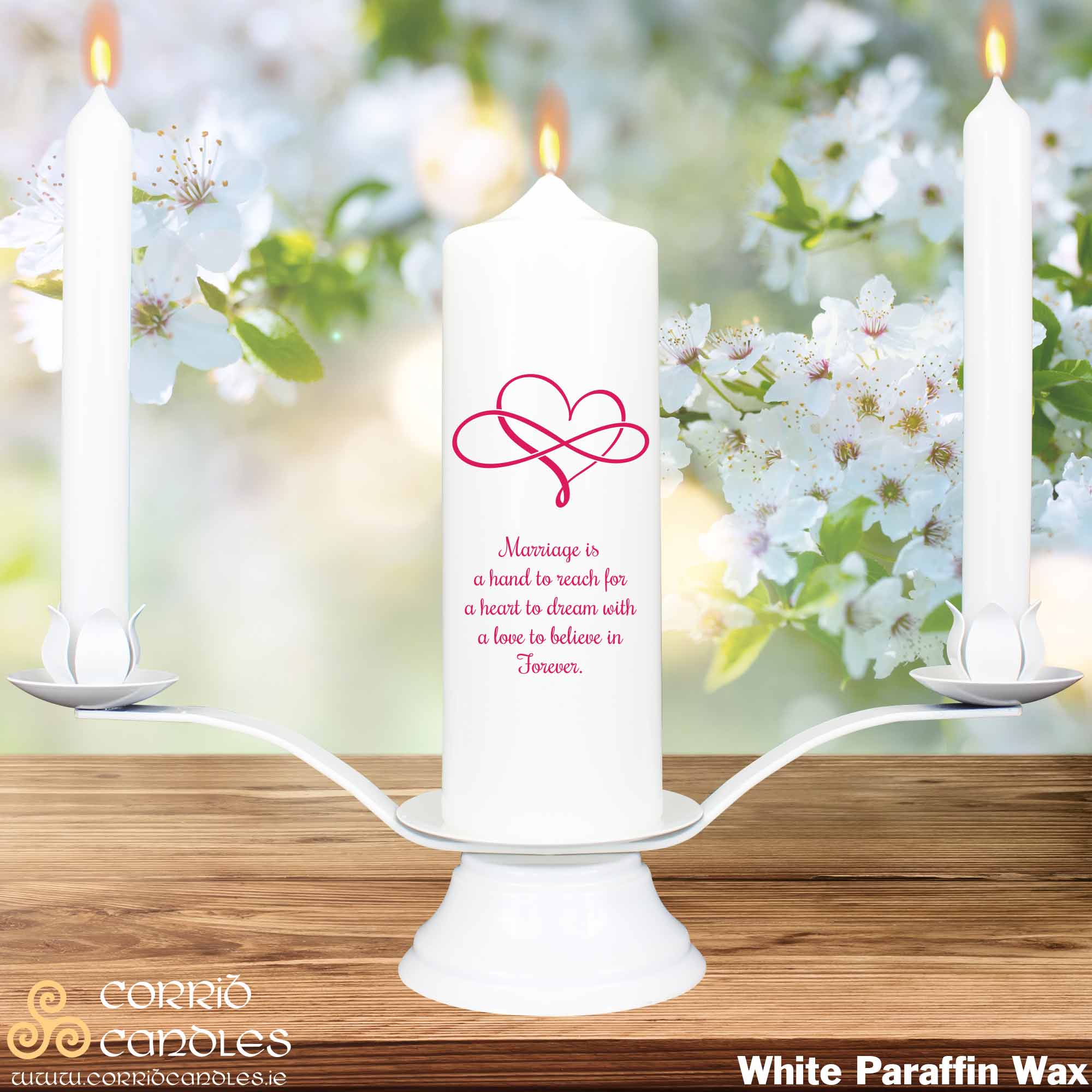Engraved wedding candles hotsell
