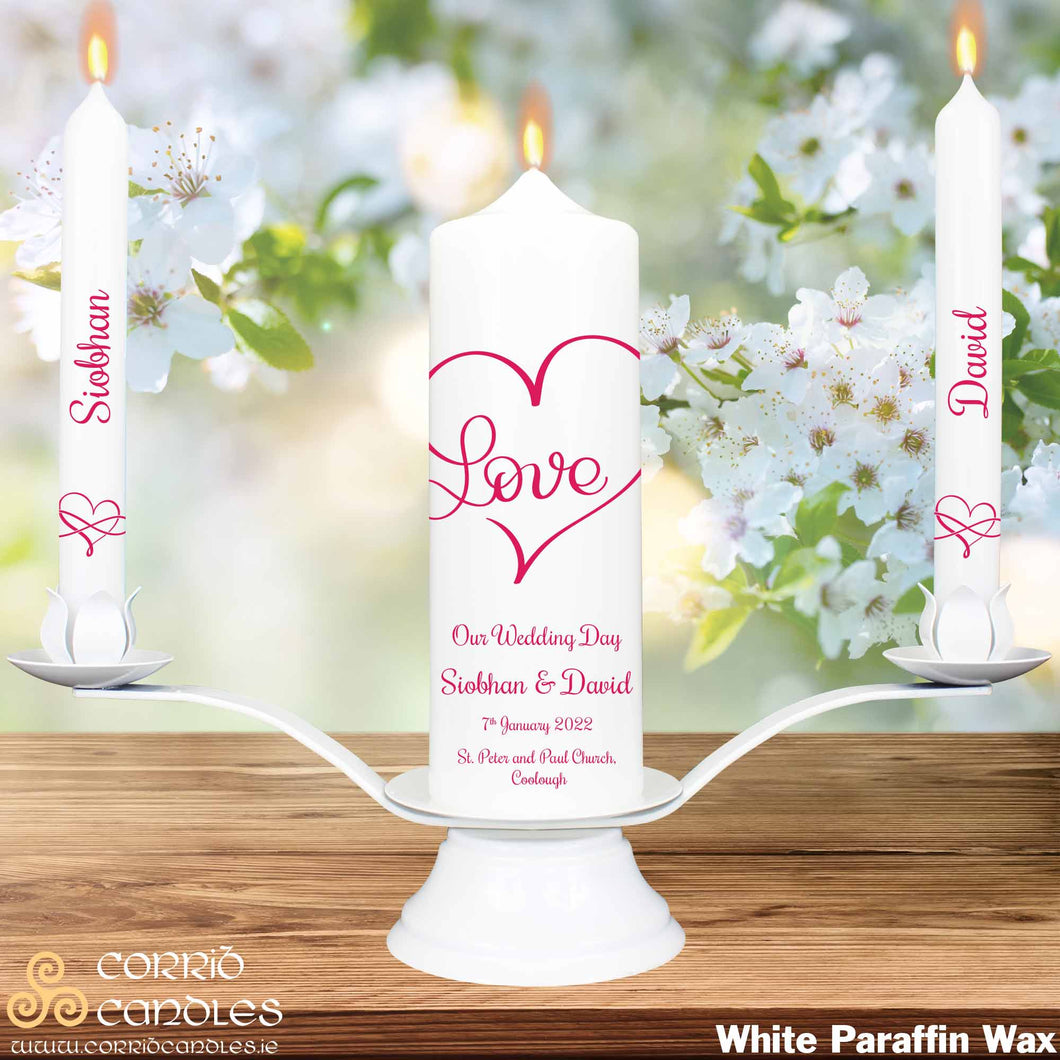 Personalised Wedding Candles Love Infinity