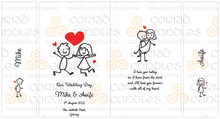 Load image into Gallery viewer, Personalised Wedding Candles Wedding Doodle
