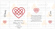Load image into Gallery viewer, Personalised Wedding Candles Celtic Heart
