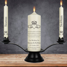 Load image into Gallery viewer, Personalised Wedding Candles Claddagh
