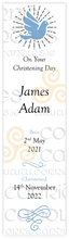 Load image into Gallery viewer, Personalised Oval Christening Candle Blue Dove
