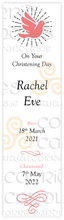 Load image into Gallery viewer, Personalised Oval Christening Candle Pink Dove

