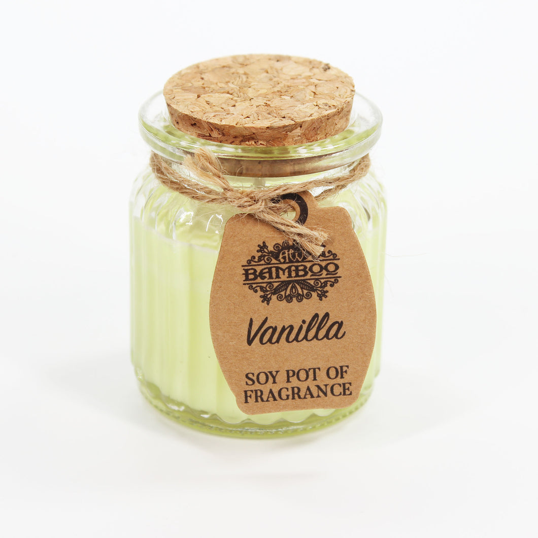Vanilla Scented Soy Wax Candle Pot