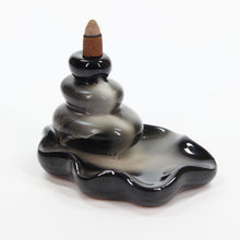 Load image into Gallery viewer, Large Pebbles into Pool Back Flow Incense Burner
